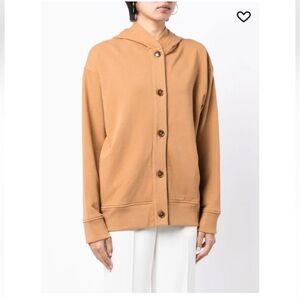 Vince Button Up Cotton Hoodie